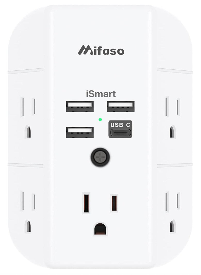 Rallonge de prise murale avec multiprise USB et parasurtenseur